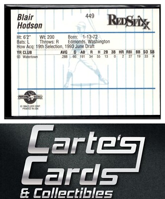 1994 Fleer ProCards Minor League - Blair Hodson #449 (RC) for sale