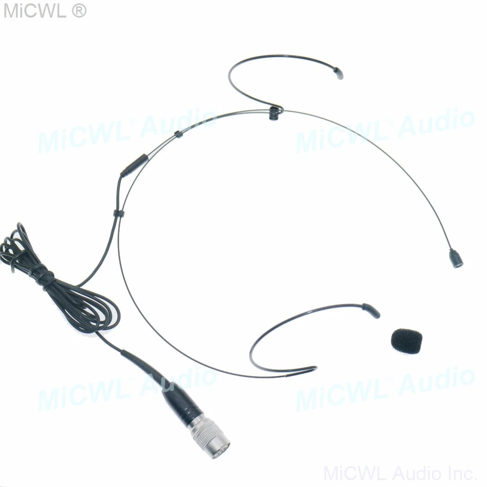 Beige Black Headset Microphone for Audio-Technica Audio Wireless BodyPack - Image 2 of 4