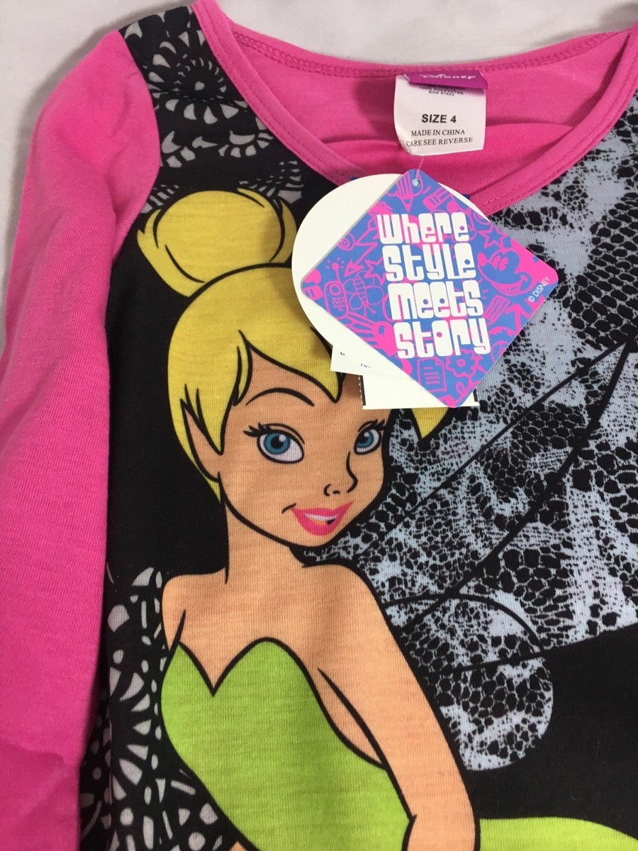 NWT-Girls Disney Fairies TinkerBell One Piece Long Sleeve NWT-Girls Disney Fairies TinkerBell One Piece Long Sleeve
