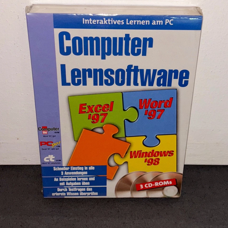 Neu Retro Computer Lern Software Big Box Win98 Seminar Sammlerstück 1999 rare - Bild 2 von 4