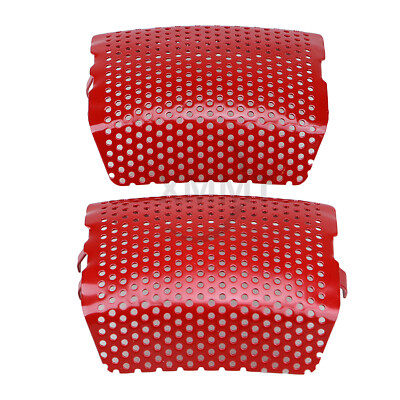 Red Stainless Steel Front Caliper Screen Inserts For Harley Street Glide & V-Rod – 2-Piece Set