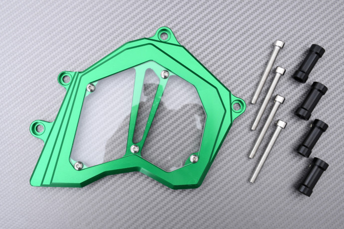 Cache pignon Kawasaki ZX-10R Ninja protection verte carter moteur 2023 2024