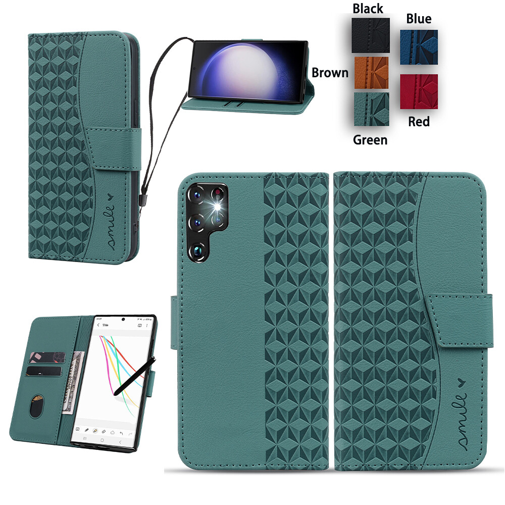 Magnetic Leather Wallet Card Case Cover for Samsung S23 S22 S21 S20 S8