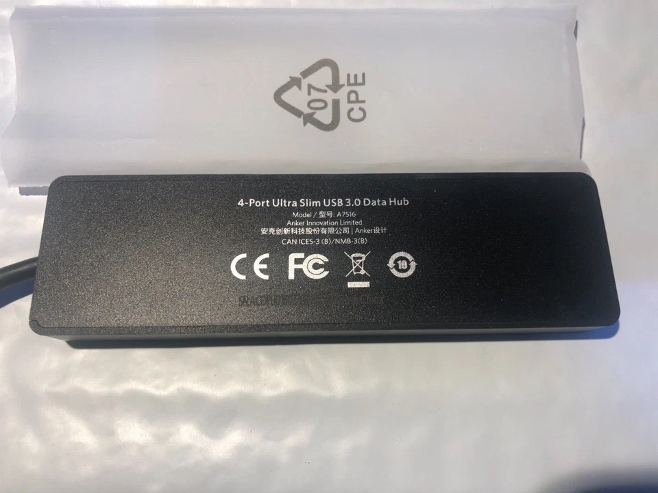 Anker 4-Port USB 3.0 Hub, Ultra-Slim USB Data Hub with 2 ft extension cable.. - Image 2 of 4