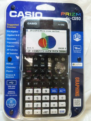 Casio Prizm Fx Cg50 3 D Color Display Graphing Calculator Brand New Sealed 889232600765 Ebay