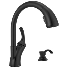Delta Shiloh Pullout Kitchen Faucet Matte Black-Certified Refurbished