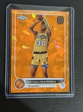 2022-23 Topps Chrome OTE Sapphire Bryson Warren #92 Orange /25