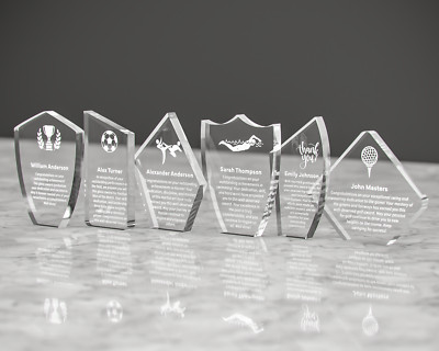 Personalisierte Glas Auszeichnung Trophäe Auszeichnung Plakette, verschiedene Pokale und neue Stile