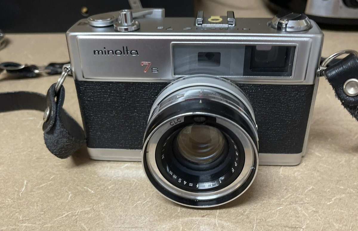 Minolta Hi-Matic 7S Film Camera 35mm w/Rangefinder Rokkor F1.7
