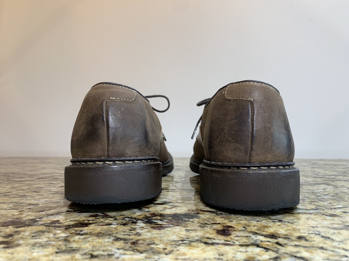 Allen Edmonds BERKSHIRE Brown Nubuck Leather Oxfords Shoes Sz 7.5