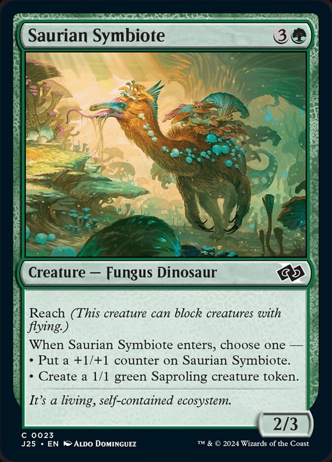 MTG Magic the Gathering Saurian Symbiote (23/779) Foundations Jumpstart NM