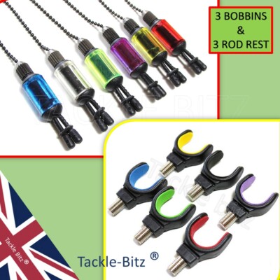 Bite Indicator Bobbin set Fishing Tackle Rod Rest For Bite