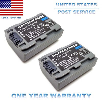 2x Battery Pack For NP-FP50 Sony NP-FP30 NP-FP51 AC-VQP10 BC-TRP BC-TRV BC-VH1