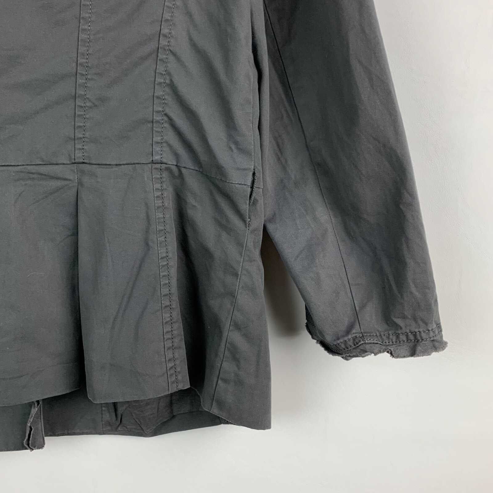 Ann Taylor Loft Jacket Gray Collared Buttons 3/4 … - image 9