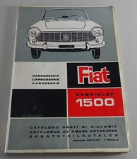 Catalogo Ricambi / Catalogo Parti Di Ricambio Carrozzeria Fiat 1500 Cabrio dal 7/1963