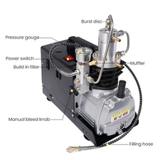 TUXING 4500Psi/300Bar Pcp Air Compressor Auto Stop High Pressure PCP Air Pump