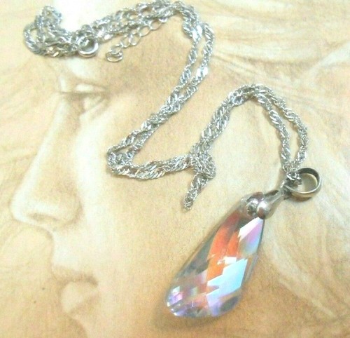 Collier Vintage 2 Rangs En Perles Cristal Aurore Boréale - Modèle DN3025, Alliage, Bon état D'occasion
