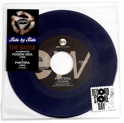 PANTERA *NEW* ''BADGE'' b/w POISON IDEA 2014 REC STORE DAY EXCLUS. PURPLE VINYL 45