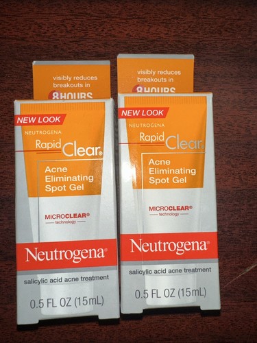 Neutrogena Rapid Clear Acne Eliminating Spot Gel 0.5 Oz (2PK BUNDLE) 7/2026