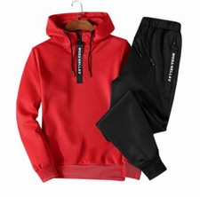 Sets Tracksuit Men Autumn Winter Hooded Sweatshirt Drawstring Outfit Sportswear