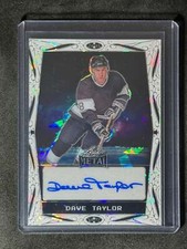 2024 Leaf Metal Hockey Legends Auto Crystal White Dave Taylor 3/3