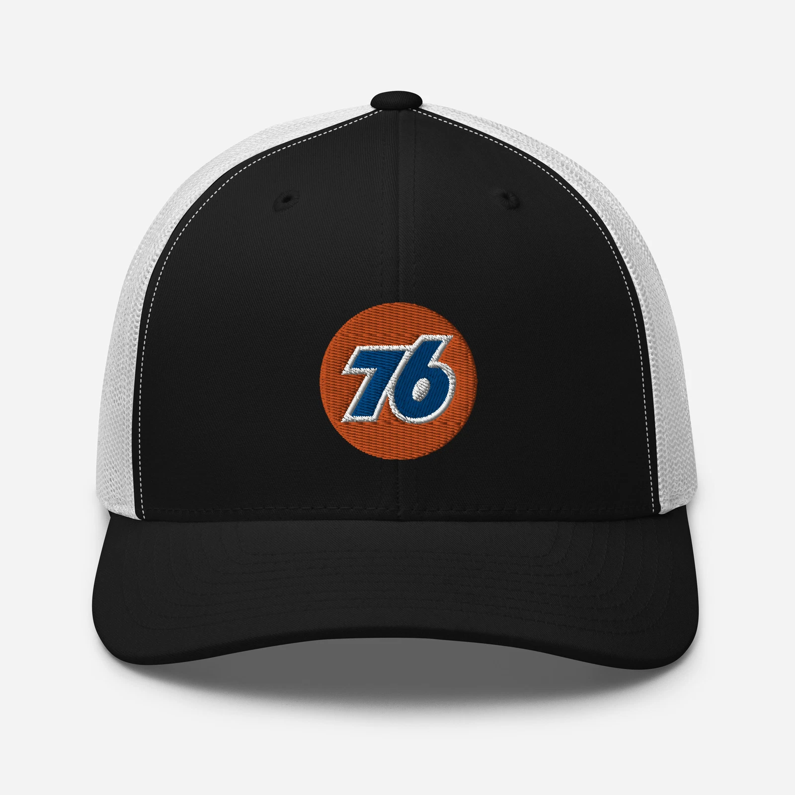 Union 76 Hat Vintage Oil Embroidered Snapback Structured Trucker Mesh Cap