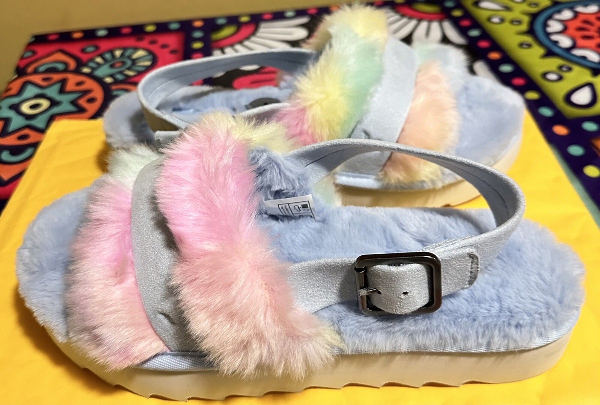 Koolaburra by UGG Womens Sz 8 Adjustable Slide Sandals Fuzz\'d Out - Pastel NEW Koolaburra by UGG Adjustable Slide Sandals | Mercari main image 4