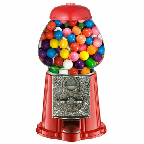 11 Inch Vintage Gumball Machine Bank Metal Base Glass Globe Toy Bank Table Top - Picture 1 of 8