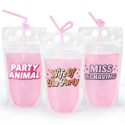 xo, Fetti Bachelorette Party Drink Pouches - 16 count | Bachelorette Party Cu...
