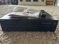 SONY CDP-C245 Five 5 Disc CD Player, Remote, Original Manual, Works Great