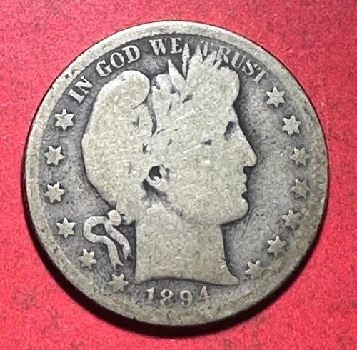 1894S US Barber SILVER Half Dollar "San Francisco" Mint! Old US Coin!