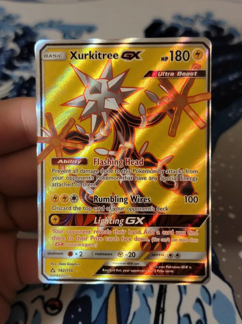 Xurkitree GX (Full Art) 142/156 Sm-Ultra Prism Holo NM Pokemon Card