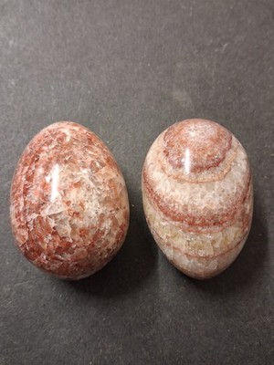 Paar Kristallstein Eier 5 cm.