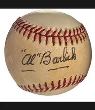 Al Barlick Signed Authentic Baseball