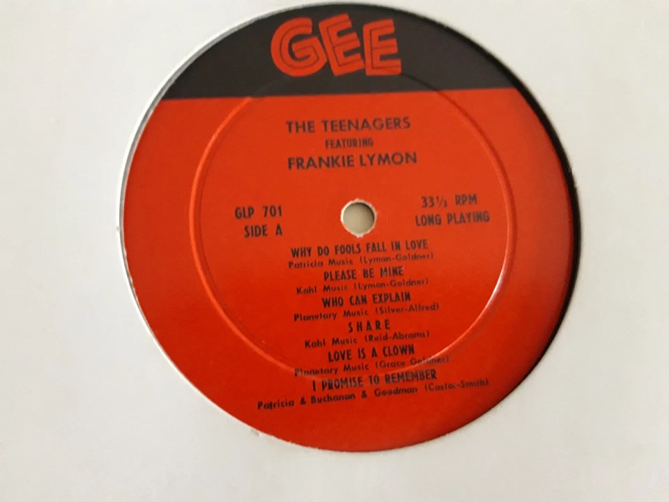 The TEENAGERS  Frankie Lymon  US LP GEE GLP 701   Ed.1   1956  EX - Image 3 of 3