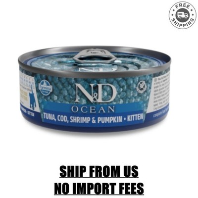 Farmina N&D Ocean Wet Kitten Food - Cod, Shrimp, & Pumpkin-Case of 24