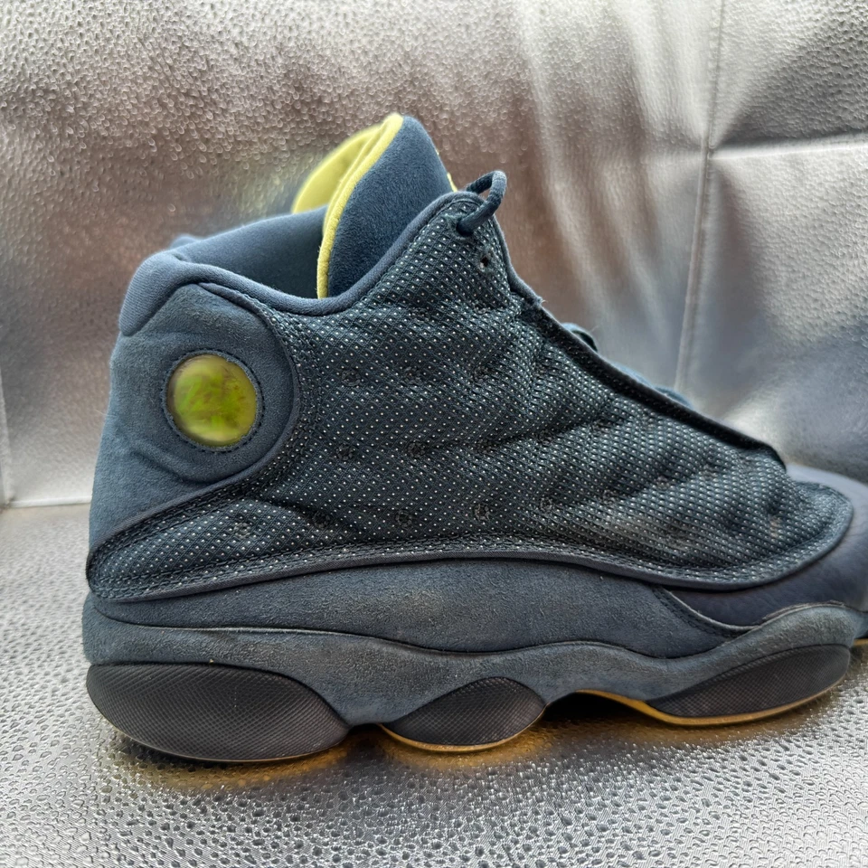 Talla 10.5 - Air Jordan 13 Retro Escuadrón Azul Hombres Zapatos de Cuero 414571-405 Foto 2 de 4