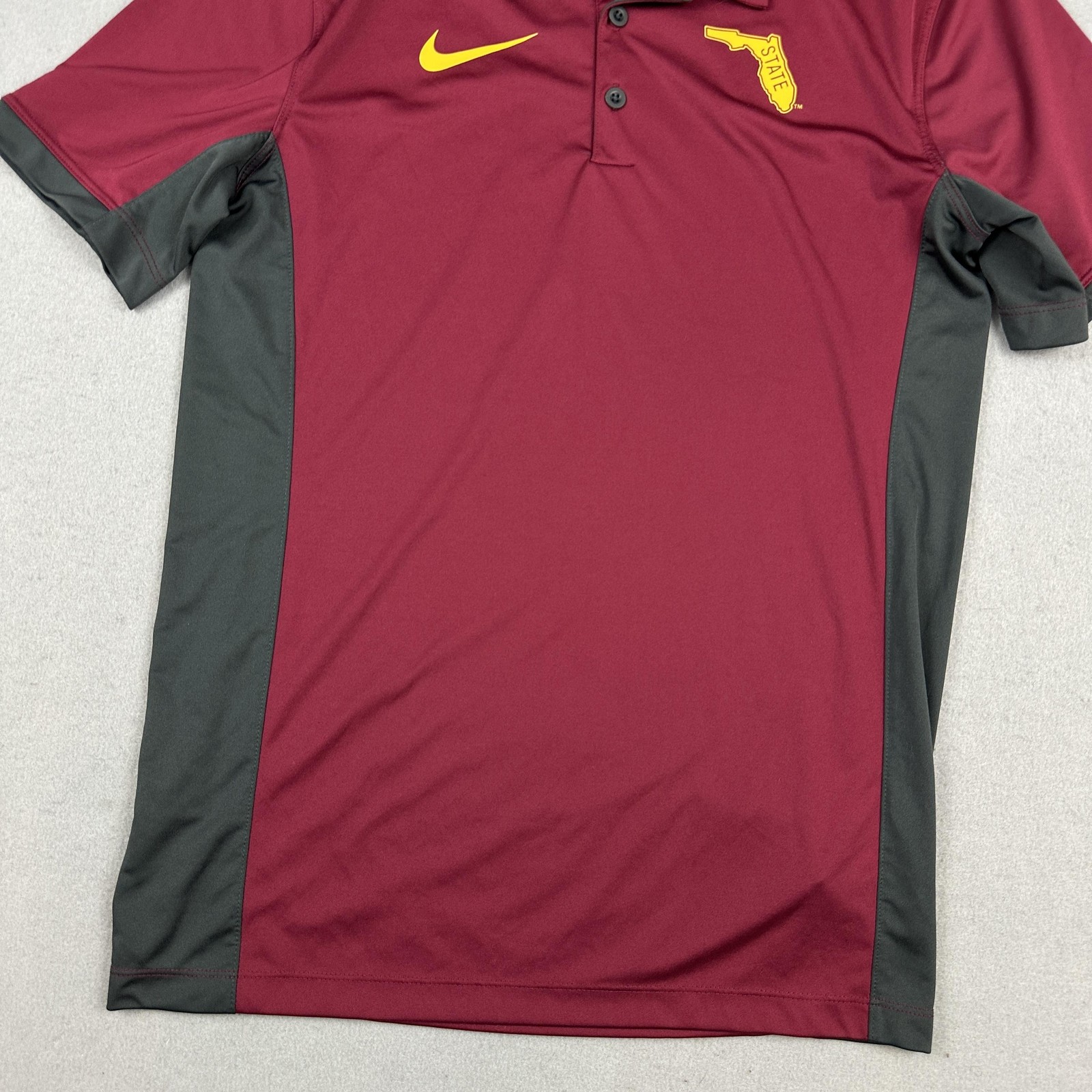Florida State Seminoles Polo Shirt Men Small Red NCAA Football Nike Dri-FIT S thumbnail 3