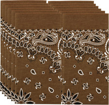 MW Watersports Cotton Bandanas, Bulk 12 Pack Ideal for Men and Women Classic Wes