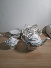 Royal Doulton Everyday Coral Reef Pitcher Tea Pot Sugar Set Vintage