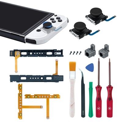Mcbazel NS Switch Joy-con Compatible Repair Parts Set Compatible with Organic EL