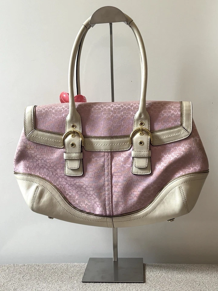 Adorable Pink Monogram Vintage Coach Bag 1458 - Photo 2/4