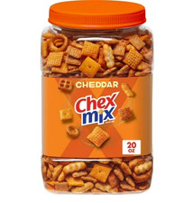Chex Mix Cheddar Snack Mix, Salty Snacks Tub, 20 oz