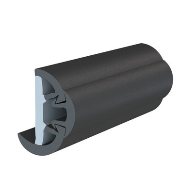 TACO SuproFlex Rub Rail Kit w/Flex Vinyl Overlay Insert - 2''H x 1-1/4''W x 80'...