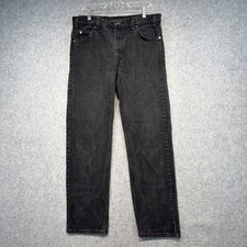 Vintage Levi  s 505 Black Jeans Orange Tab 36x30 Fits 34x30 Made In USA 1996
