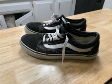 De colección🔥 VANS Old Skool Negro Sueco Cuero Tenis Talla 11 Para hombres Zapatos Monopatín