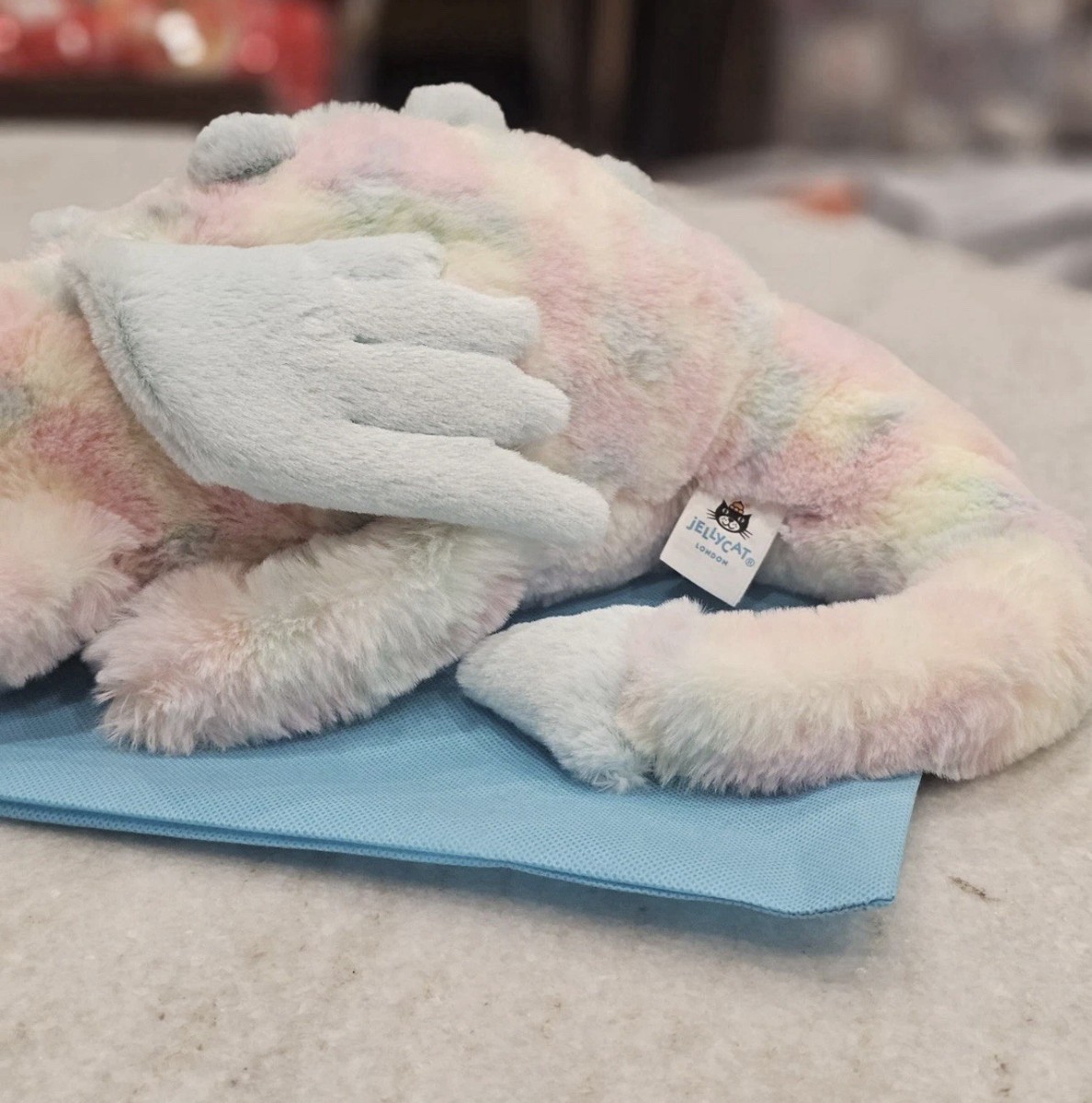 Jellycat AUTHENTIC Lazulia Dragon Large Plush w/Dust Bag BRAND NEW
