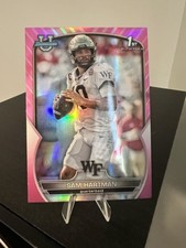 2022 Bowman University Chrome - Sam Hartman #51 Pink Refractor (RC) Wake Forest