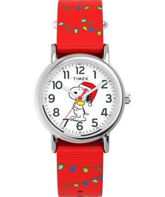 Timex Peanuts Weekender Rot Unisex Armbanduhr TW2Y39500