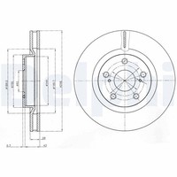 2X Delphi Bremsscheibe BG4114C FüR Toyota